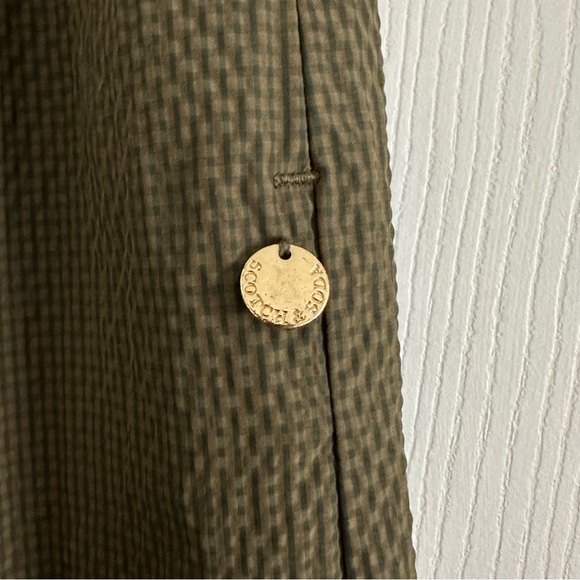 Size L Scotch & Soda Women’s Olive Green Tiered Midi Skirt Elastic Waist Boho - Picture 4 of 8